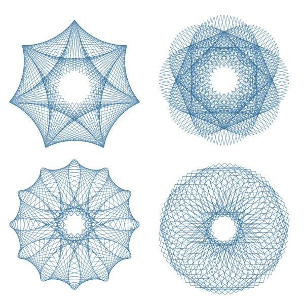 Fine anti-counterfeit pattern 01 - Vector