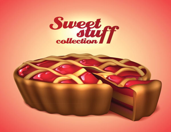 The desserts material 04 - vector