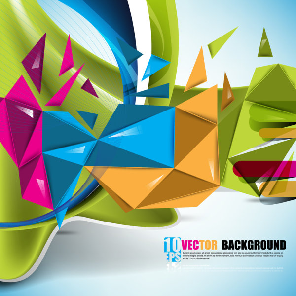 Beautifully colorful background 01 - vector