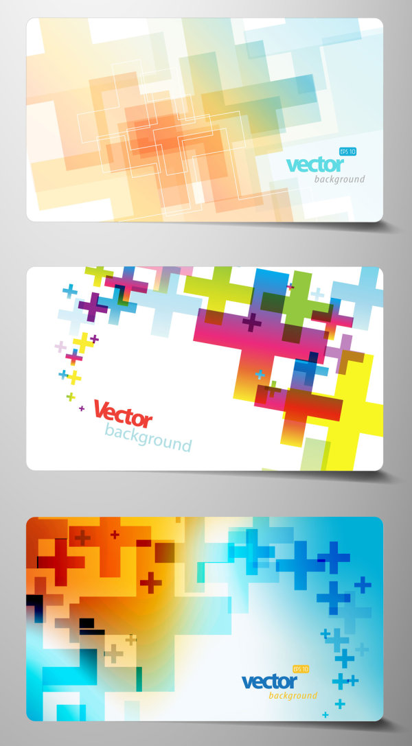 Beautiful card material 03-- vector material