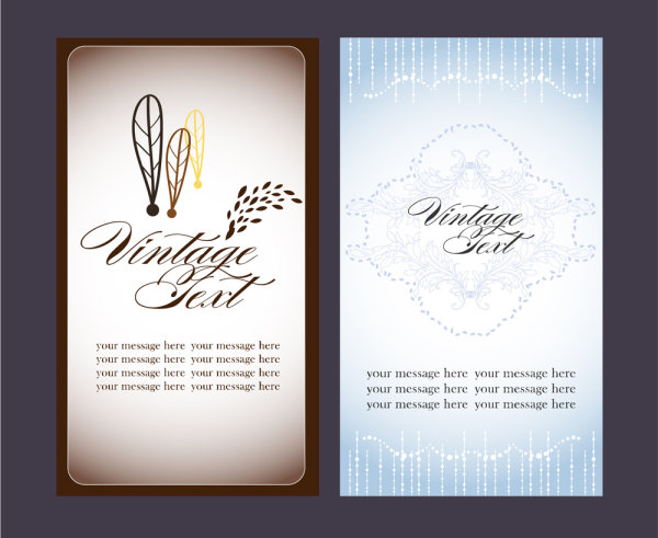Beautiful card 02 - vector material