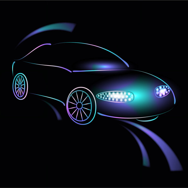 Gorgeous car material 02-vector material