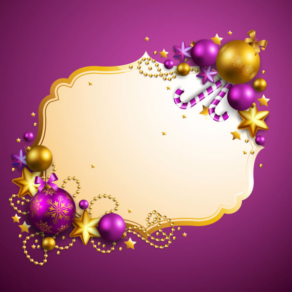 Beautiful Christmas background 03 - vector material