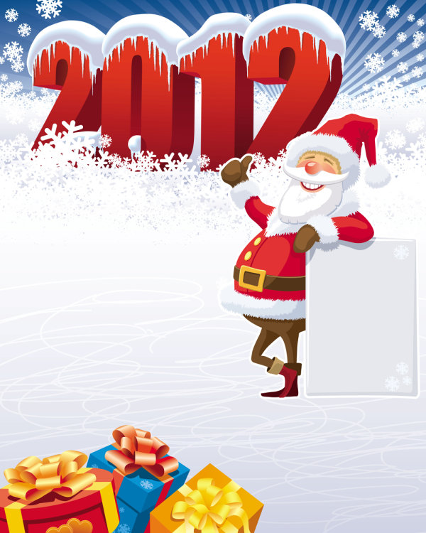 Winter Christmas material 04 - vector material