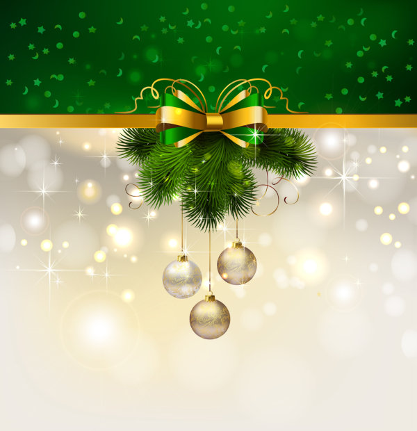 Christmas decoration background 04 - vector material