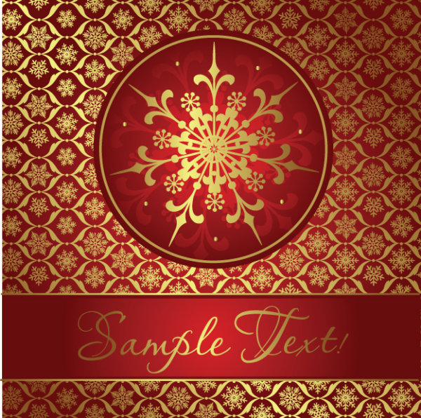 Beautiful snowflake background 01 - vector material