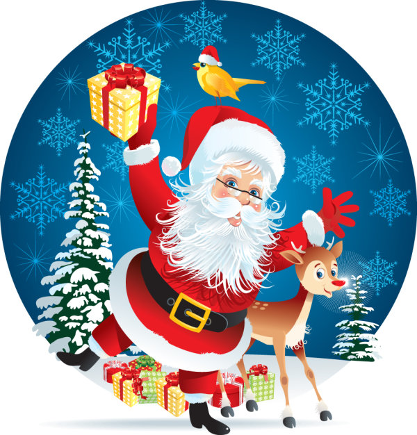 Cute Santa Claus illustrator 01 - vector material