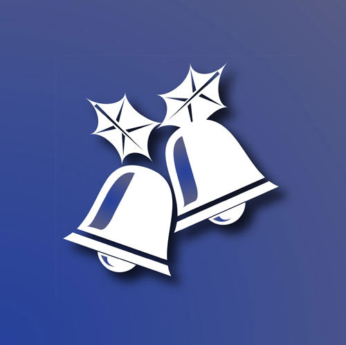 The exquisite Christmas bells background 02 - vector material