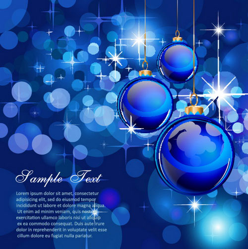 Gorgeous Christmas background 04 - vector material