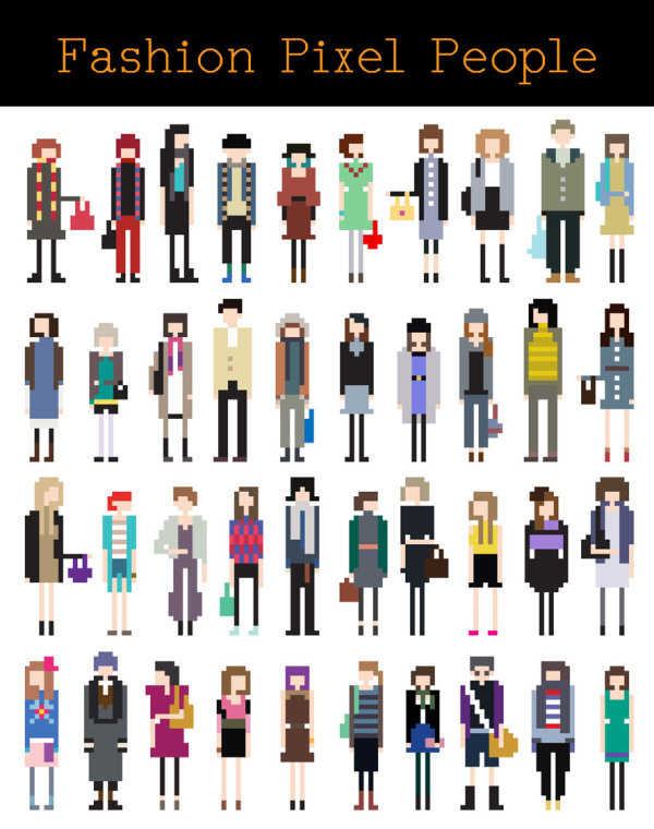 Pixel art of the cartoon 02 - Vector