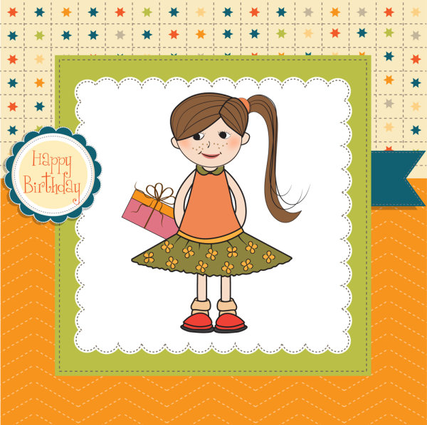 Little girl cartoon 03 - Vector