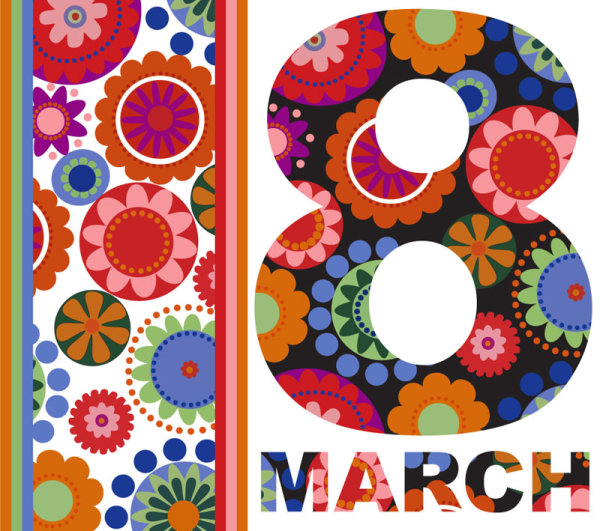 Women's beautiful background 02 - Vector material