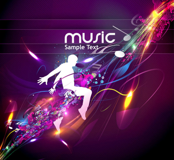 Brilliant dynamic background 01 - vector material