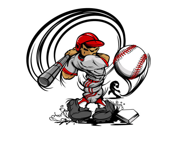 Cartoon Baseball Character 04 - vector material