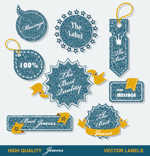 Exquisite cowboy label - vector material