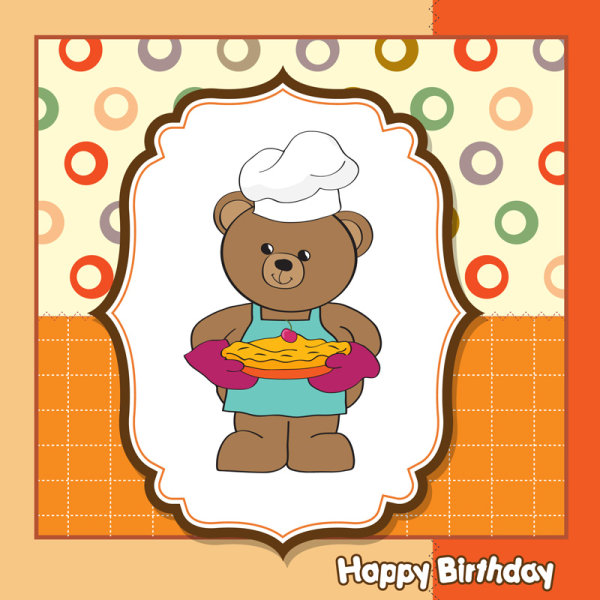 Cartoon children's card 04 - vector material