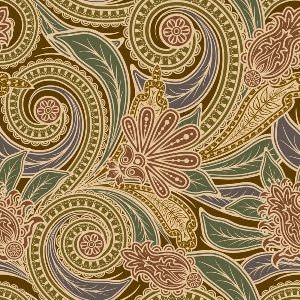 Continental exquisite pattern background 03 - vector material