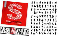 1000 album various silhouette vector material-2