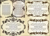 5 European ornate border vector material