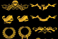 Simple banner and lace vector of material