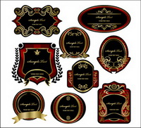 Elegant bottles attached vector