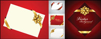 Beautiful holiday cards vector material