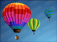 Hot air balloon vector material