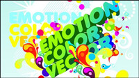 Colorful posters vector background material