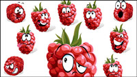 Cartoon fruit expression 04 - vector