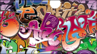 Graffiti fonts beautifully designed 05 - vector material