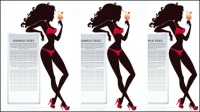 Fashion beauty silhouette 02 - Vector