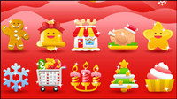 Christmas holiday material 01 - vector material