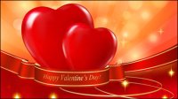 Beautiful valentine background 03 - vector material