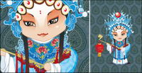 Peking Opera characters (odalisque image) vector material