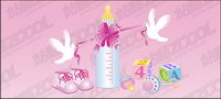 Baby supplies vector material-3