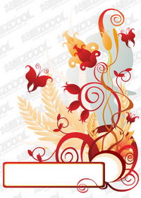 Special butterfly pattern vector material