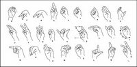 Various figures gesture vector material