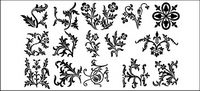 Sections of lace pattern vector material