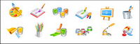 Design art supplies category vector