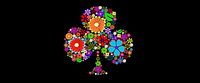 Colourful flowers composed of the plum blossom logo