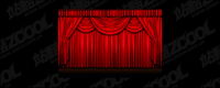Red curtain picture quality material
