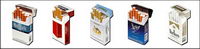 All kinds of classic foreign cigarette packaging png