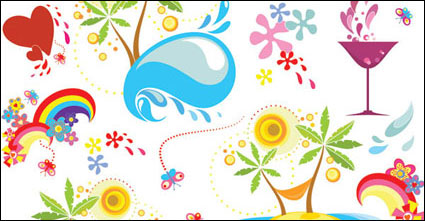 Summer Fun Motion Vector elements