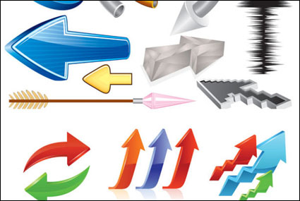 Three-dimensional arrow Vector