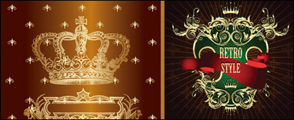 Crown European pattern vector material (non-original works)