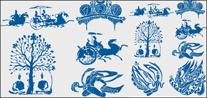 Han Vatan rubbing pattern vector material