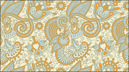 Beautiful hand-painted pattern vector material -2