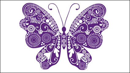 Beautiful butterflies vector material