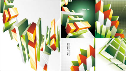 Trend cube commercial background vector material