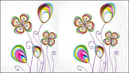 Colorful flower background pattern - vector